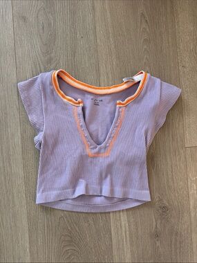 Urban outfitters crop top lavender and orange